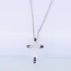 Santuzza Silver Pinging for Women Genuine 925 Sterling Elegante Colar Cruz Fit Delicate Jewerly v191129