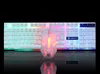 D280 İngilizce Oyun Klavyesi Aydınlatmalı LED RGB Renkli Keycaps Işıklı Klavye Gamer Benzer mekanik hissediyorum YE2.22