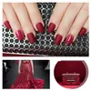 Press On Gel Nails Kit Pretty Matte Wine Red Artificial Nail Art Shell Effect Manicure Set