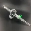 Riciclatore di vetro Dab Cannuccia con clip per chiodo al quarzo da 14mm 18mm Keck Clip Contenitore in silicone da 10ML Punte in vetro Dab Rig Kit di cannuccia