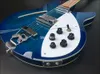 Högkvalitet 12String Electric Guitar Basswood Body Maple Fingerboard Blue Bright Paint Chromeplated Hardware Delivery2511519