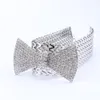 Fashion Bow Necklace Earrings Set Bridal Jewelry Sets Rhinestone Crystal Party Wedding Prom Costume Jewellery for Women