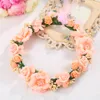 2st / lot New Garland Wedding Decoration Wreath Bridal Headdress Konstgjorda Blommor Huvudband Tjej Seaside Vacation Tillbehör Huvudbonad