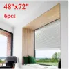 Wholesales Plain Waterproof American 6pcs 48x72" Pleated Curtain Cordless Light Filtering Pleated Fabric Blind Shade