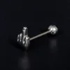 1pcs palm Tongue Ring Stainless Steel Barbell Tongue Piercing Stud Plug Jewelry lovely Body Piercing Jewelry for women men