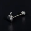 1 Stück Palm Zungenring Edelstahl Barbell Zungenpiercing Ohrstecker Schmuck schöner Körper Piercing Schmuck für Frauen Männer