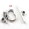 100 SET / LOTS Antique Silver Zinklegierung Connector Toggle Claspe DIY Zubehör 5 Arten Fit Armbänder