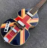 Hochwertige britische Flagge Hof Violine 4 Saiten E-Bass BB-02 Icon Series Flame Maple Vintage CT Bassgitarre kostenloser Versand