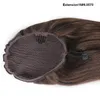 Vmae proste naturalne 613 Brown 100G podwójnie narysowane 14 do 26 cali włosy pojemnik ciasny otwór prosty kucyk sznurka