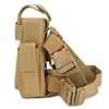 Outdoor Camo Tactical leg Holster Bag Sports Assault Combat Camouflage Molle Pack Nylon Fabric Quick Release NO17-201