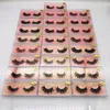 1 짝/몫 속눈썹 3D 밍크 속눈썹 오래 지속되는 거짓 속눈썹 재사용 가능한 3D 밍크 래쉬 래쉬 익스텐션 메이크업 가짜 눈 속눈썹