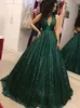 green glitter prom kleid