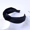 Nowy modny krzyżowy opasek na głowę Ed Turban Hair Band Elasted Velvet Bow Hoop Hair Akcesoria HEADWRAP186W