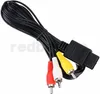 AV TV RCA Cabo 1.8m 6FT AV TV RCA Video Cabo de cabo para SNES Game Cube para N64 64 Cabo de Jogo