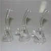New Glass Bong Oil Rig Water Pipes mini 10mm joint hookah bubbler dab rigs smoking pipe with tobacco bowl