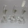 4,5 tum mini Glass Bong Dab Rig Hookah med gratis skål Färgglada små Pyrex Recycler Rökning Vattenrör Oljerigor Ash Catcher