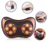 US Stockh! Neck Massager Bil Hem Massage Neck Back Midja Kropp Elektrisk Multifunktionell Massage Pillow CushionNeck Massage FY0029