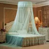 1.2-1.8m łóżko Moskitiera Netto Hung Dome Księżniczka Wiszące Okrągłe Koronki Canopy Siatka Comfy Student for Crib Twin1