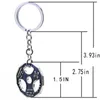 Fashion fitness campaign series men's alloy barbell weight plate key chain