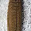 Kinky Straight Loop Micro Ring Hair 100 인간 마이크로 비드 링크 기계 제작 거친 Yaki Remy Hair Extension 16QUOT 20QUOT 242404550