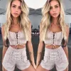 Pants Hirigin 2 Piece Set Women 2018 Tracksuit Sexy Women Crop Top Set Sexy Bandage Outfits Women Clothes Tank Tops + Hot Pants Shorts D