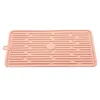 Drenagem de silicone tapete antiderrapante dobrável de silicone prato secagem Mat Fruit and Vegetable Louça Pot Pan isolamento Pad