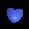 12cm New LED Heart-shaped Colorful Lights Kids Toys Crystal Night Light Led Lamp with Battery for Christmas Holiday Gift