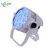 الأبيض حالة 18x18W 6in1 RGBAW الأشعة فوق البنفسجية للماء في الهواء الطلق LED الخفيفة الاسمية DJ الاسمية العارض للحدث نادي الزفاف