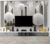 Aangepaste foto 3d wallpape 3d bol Europese architecturale ruimte moderne home decor woonkamer muurbedekking