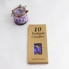 10PC/Set Scented Candles With Kraft Box Smokeless Aroma Scented Tea Wax Home Wedding Party Christmas Round Candles Decoration GGA3111-6