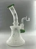 Glass Bong Hosahs Waterpipes Recycler Oil Rig Water Bongs Rökning Pipe Dab Rigs Shisha Beaker med 14mm banger