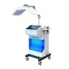 8 في 1 Hydra Dermabrasion Diamond Ramabrasion Oxygen Jet Peel Skin Skin Scrubber Bio Face Lift Ultrasound SPA Machine مع 7 ألوان PDT LED