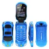 Original F15 Unlocked Flip Phone Dual Sim Mini Sports Mp3 Car Model Blue Lantern Bluetooth Mobile Mobiltelefon 2Sim Celular för Chil7759597