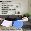 1 unidad de almohada de cuña de espuma viscoelástica útil para cama, cojines de soporte Lumbar para pierna y espalda, almohadilla de soporte para cintura, almohada ortopédica