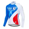 2019 FDJ Mens manches longues Jersey Cyclisme Vélo Vêtements Vélo Vélo Maillot Ropa Ciclismo Sportwear Vélos de vélo