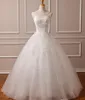 Foto originale Abiti da sposa taglie forti in pizzo Vendita a buon mercato Sheer Neck Lace up Tulle Lungo Vestido De Noiva Cina Abiti da sposa DH4172