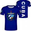 CUBA t-shirt diy gratis custom made naam nummer t-shirt natie vlaggen spaans land cu Ernesto Guevara print foto cubaanse kleding