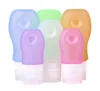 100pcs / lot 6 color Manifel Mini Silicone Bottle Silicone Volume Points Volume Container 37ml 60ml 89ml SN166