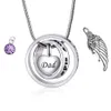 N'est plus à mes côtés, pour toujours dans mon cœur d'ange ailes sculptées collier urn de crémation pour maman papa pendentif cristal cristal