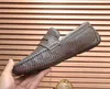 Nazwa marki Męskie Dress Loafers Casual Walk Plised Moccasin-Gommina Drive Real Leather Slip On Buty EU38-45
