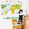 2019 Decorazioni per matrimoni Animali cartoni animati Map Decali della mappa per bambini Decorazioni per la casa adesivi da parete Poster d'arte fai -da -te3328144