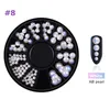 1 pudełko Dekoracje Nail Art Dekoracje 3D AB Rhinestone Kryształ Glitter Koralka Perła Biżuteria Dekoracje DIY Nails Tips Manicure Akcesoria Narzędzia