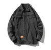 Fasheme Höst New Mäns Street Trend Broderi Denim Jacket Retro Loose Jacket Coats Classic Windproof Jacket Ytterkläder