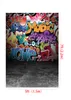 Dream 5x7ft Colorful Graffiti Wall Backdrop Hiphop Street Art Pography Background for Baby Portrait Po Grey Floor Backdrop S3142932