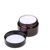 5G 10G 15G 20G 30G 50G AMBER BROWN GLASS FACE CREAM جرة قابلة لإعادة ملء الزجاجة مستحضرات التجميل.