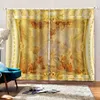 Cortinas 3D de cortina de anjo à prova de vento à prova de vento para o quarto de estar cortinas de ouro do quarto de estar cortinas de ouro5985678