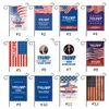 トランプガーデンフラッグス30 x 45cm屋外装飾アメリカ大統領総合選挙バナー2020トランプフラッグペナントバナーHHA382