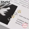 BOAKO Rivet Spike Hoop Earrings for Women 925 Sterling Silver Earring Rock Punk Gothic Style Huggie Earings Fashion Jewelry Gift