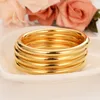 4 Pieces Assemble Wholesale Fashion Dubai Glaze Bangle Jewelry Fine Gold GF Dubai Bracelet Africa Arab Items