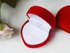 Boîtes à bagues en forme de coeur rouge portant des supports étui pliable affichage boîte à bijoux Durable emballage boîtes-cadeaux